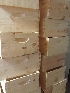 Wooden hive boxes